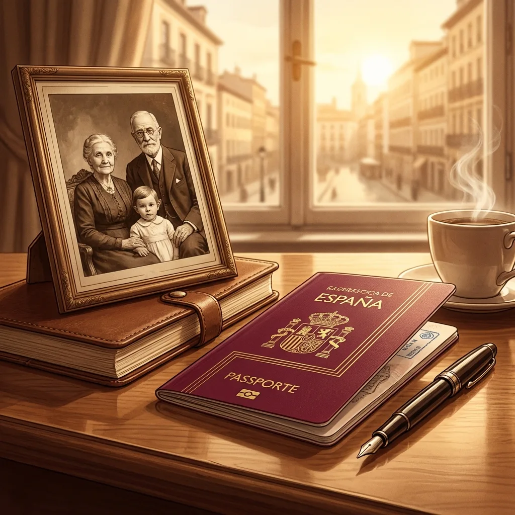Ley de Nietos Pasaporte Español Antiguo y Moderno