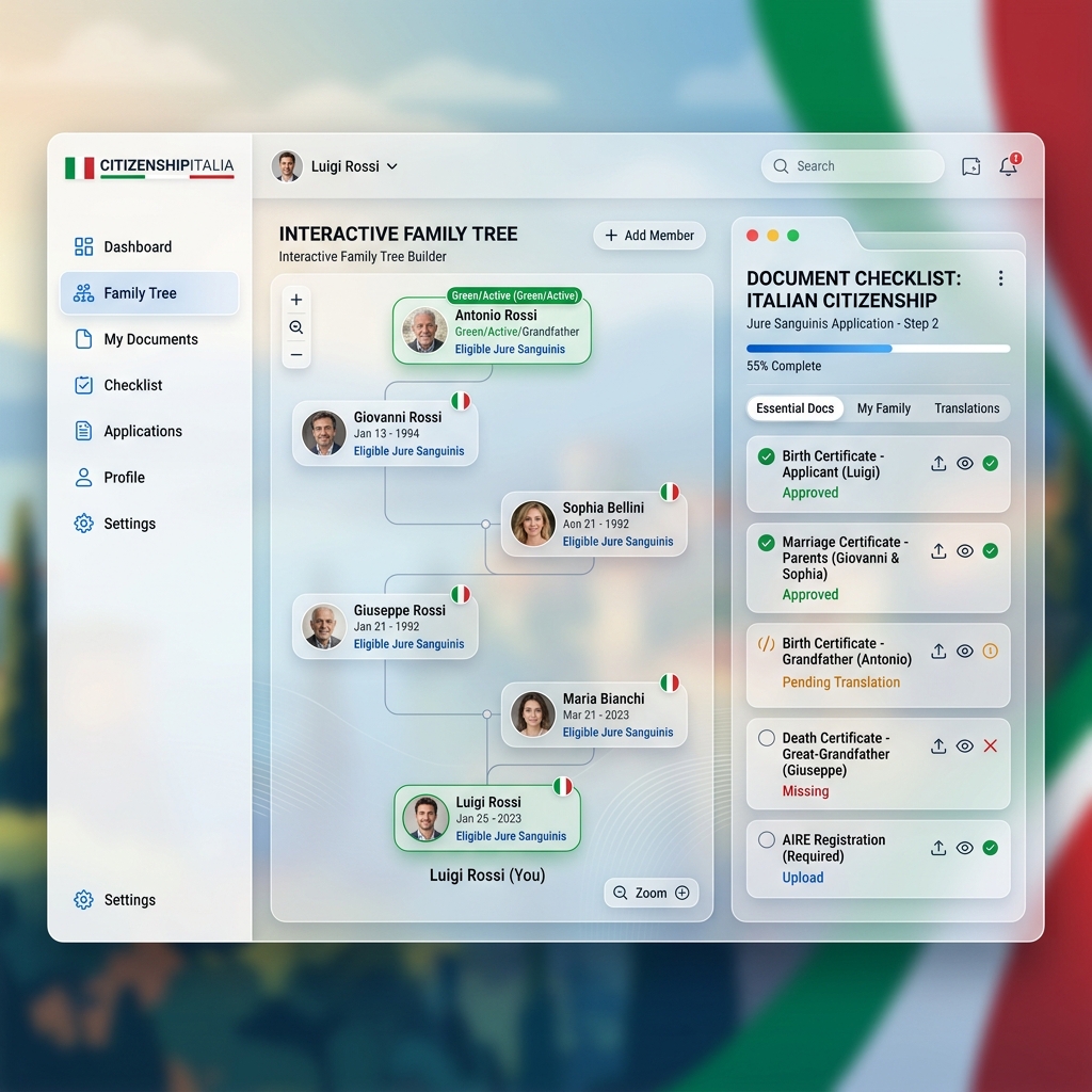 Armar carpeta de ciudadanía italiana con Cittadino